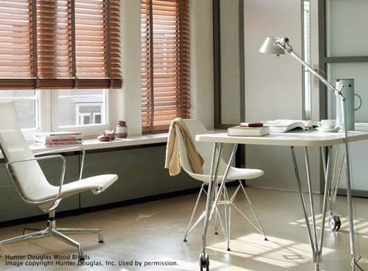 Parkland® Wood Blinds with Throw Pillows